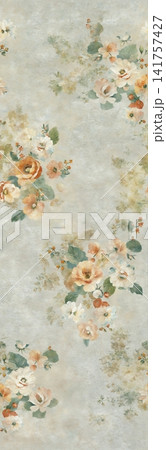 Soft Pastel Watercolor Floral Lace Bandana Seamless Textile Pattern Collection 141757427