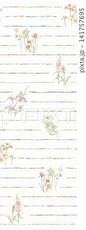 Soft dreamy watercolor floral seamless patterns collection 141757695