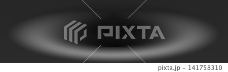 Dark abstract elliptical ring background design. Smooth glowing circular shape on a black gradient backdrop, perfect for modern banners and web graphics. 141758310