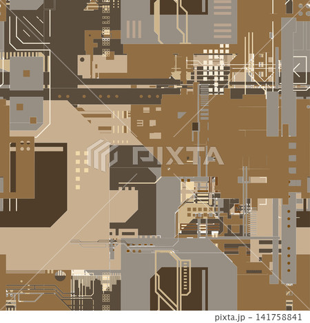 Futuristic background in cyberpunk style. Futuristic background in cyberpunk style. 141758841