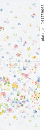 Delicate Watercolor Vintage Rose Floral Seamless Pattern Collection 141759068