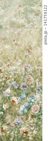 Delicate Watercolor Vintage Rose Floral Seamless Pattern Collection 141759122