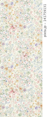 Delicate Watercolor Vintage Rose Floral Seamless Pattern Collection 141759131