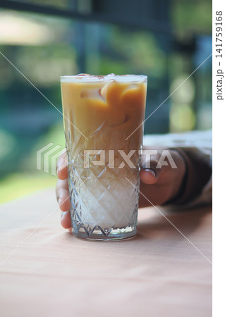 Cold drink served on a table in a cafe Cold drink served on a table in a cafe 141759168