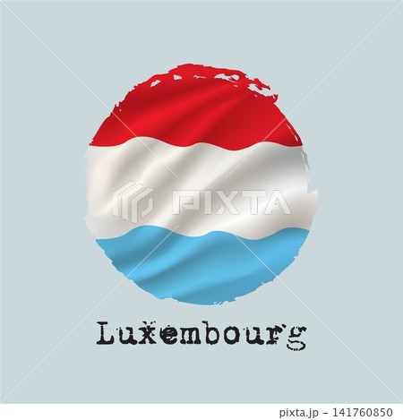 Luxembourg flag created with circular brushstrokes. Luxembourg flag created with circular brushstrokes. 141760850