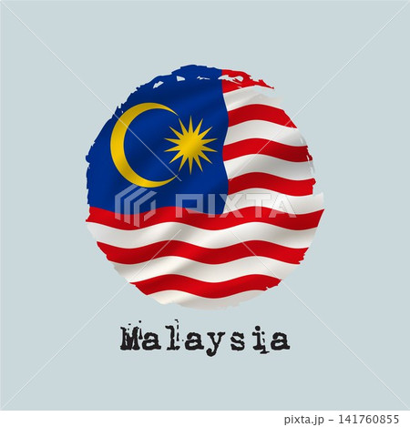Malaysia flag created with circular brushstrokes. Malaysia flag created with circular brushstrokes. 141760855