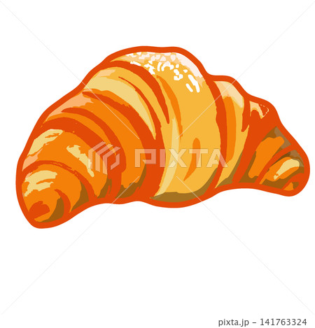Golden Butter Croissant Pastry Illustration Golden Butter Croissant Pastry Illustration 141763324