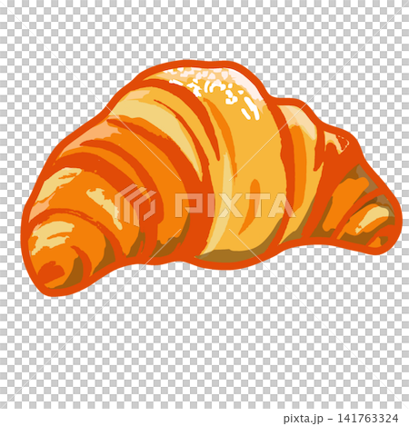 Golden Butter Croissant Pastry Illustration Golden Butter Croissant Pastry Illustration 141763324