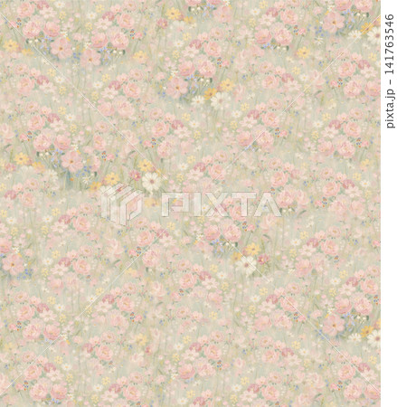 Lush Watercolor Floral Seamless Patterns With Rich Garden Flower Motifs Lush Watercolor Floral Seamless Patterns With Rich Garden Flower Motifs 141763546