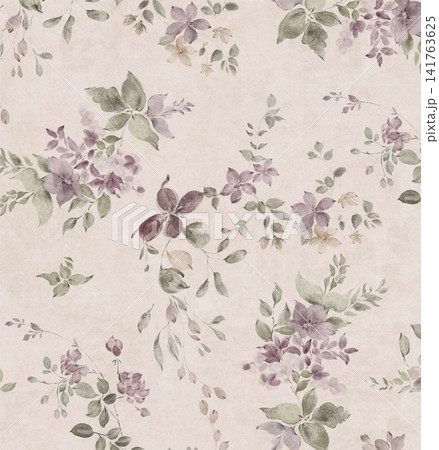 Lush Watercolor Floral Seamless Patterns With Rich Garden Flower Motifs Lush Watercolor Floral Seamless Patterns With Rich Garden Flower Motifs 141763625