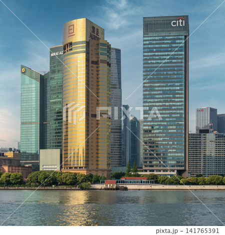 View of Aurora Plaza and Citigroup Tower in the Lujiazui financial district of Shanghai, China View of Aurora Plaza and Citigroup Tower in the Lujiazui financial district of Shanghai, China 141765391