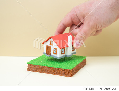 Building a house on a plot of land. Purchasing a house plan for a plot of land. Design and engineering of a housing project. Building a house on a plot of land. Purchasing a house plan for a plot of land. Design and engineering of a housing project. 141769128