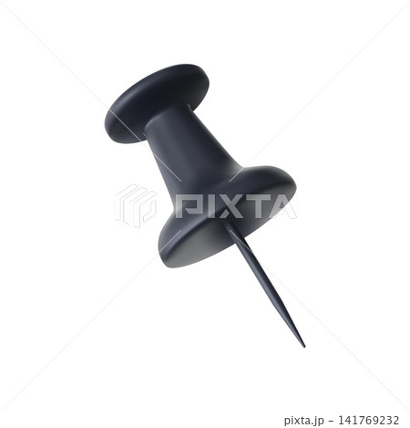 Realistic 3D pushpin vector element for office stationery Realistic 3D pushpin vector element for office stationery 141769232