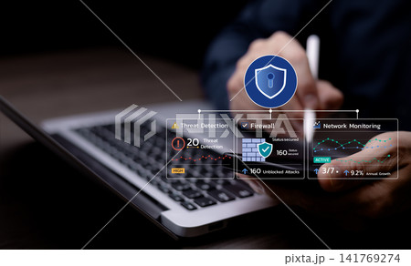 Cybersecurity Threat Detection, Firewall and Network Monitoring Cybersecurity Threat Detection, Firewall and Network Monitoring 141769274
