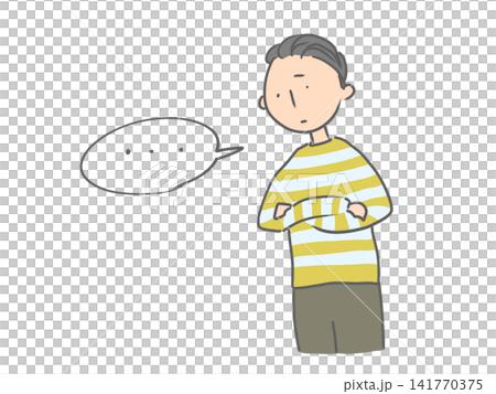 困った顔をする男性 困った顔をする男性 141770375