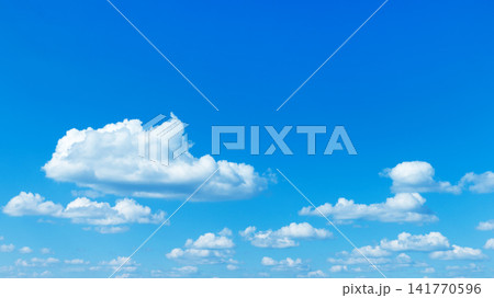 Blue sky with cloud. Sky background with tiny clouds. 141770596