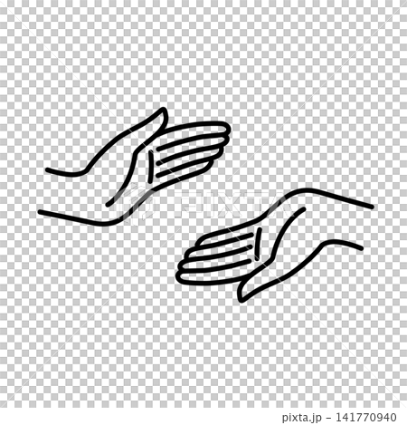 Illustrations of upper and lower palms Illustrations of upper and lower palms 141770940
