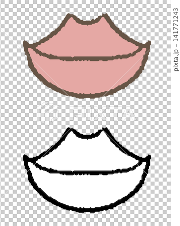 Mouth illustration and line drawing Mouth illustration and line drawing 141771243