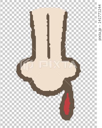 Illustration of a nose and a nosebleed Illustration of a nose and a nosebleed 141771244
