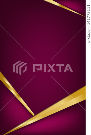 Luxury burgundy and gold vertical background template with sharp geometric lines accent for business presentation cover certificate flyer banner design Luxury burgundy and gold vertical background template with sharp geometric lines accent for business presentation cover certificate flyer banner design 141772111