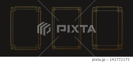 Frame art deco minimalism. Geometric line frame rectangle vintage. Frame art deco minimalism. Geometric line frame rectangle vintage. 141772175