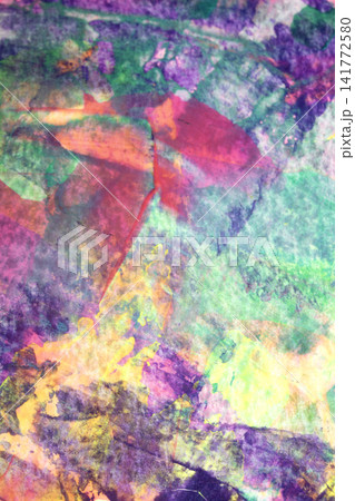 Bright scraped paint acrylic abstract colours for background 141772580