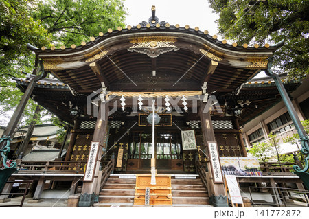 Building view of the Toyokawa Inari Betsuin Main Temple in Akasaka, Minato, Tokyo, Japan, is a Buddhist temple of the Soto sect.   141772872