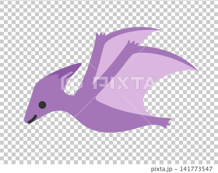 かわいいプテラノドンのイラスト素材 141773547