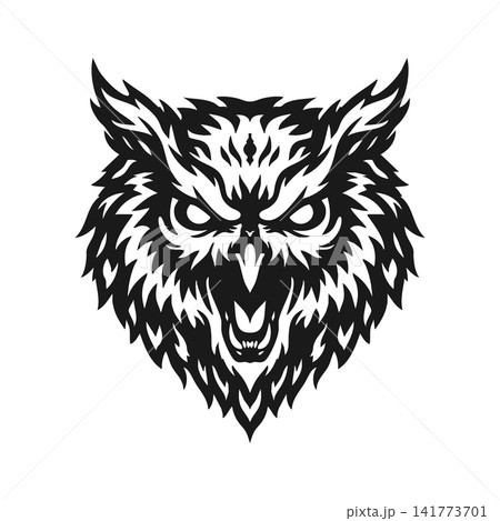 Vector tribal owl logo 141773701