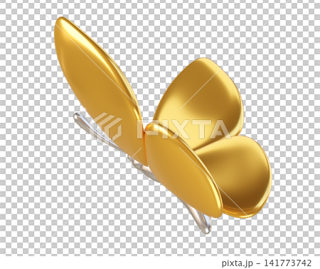 3d gold butterfly flying, isolated on background. Cute cartoon insect for spring and summer design, stickers, kids. 3d render 3d gold butterfly flying, isolated on background. Cute cartoon insect for spring and summer design, stickers, kids. 3d render 141773742