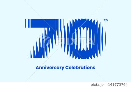 Anniversary logo or emblem design for event. 141773764