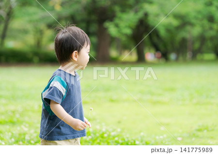 公園で遊ぶ男の子 141775989