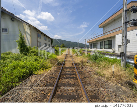 八頭町を通る若桜鉄道若桜線の線路 141776035