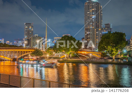 水都大阪夜景 中之島公園 大阪市 水都大阪夜景 中之島公園 大阪市 141776208