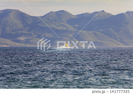 Saronic Gulf and the Coastline of Greece Seen From Aegina Island Saronic Gulf and the Coastline of Greece Seen From Aegina Island 141777385
