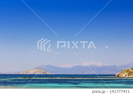 Saronic Gulf and the Coastline of Greece Seen From Aegina Island Saronic Gulf and the Coastline of Greece Seen From Aegina Island 141777451