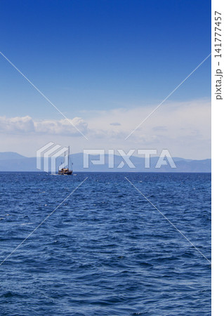Saronic Gulf and the Coastline of Greece Seen From Aegina Island Saronic Gulf and the Coastline of Greece Seen From Aegina Island 141777457