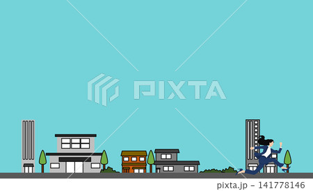 オフィス街のイラスト 141778146