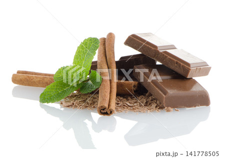 Closeup detail of chocolate parts Closeup detail of chocolate parts 141778505