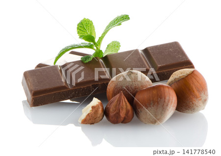 Closeup detail of chocolate parts Closeup detail of chocolate parts 141778540