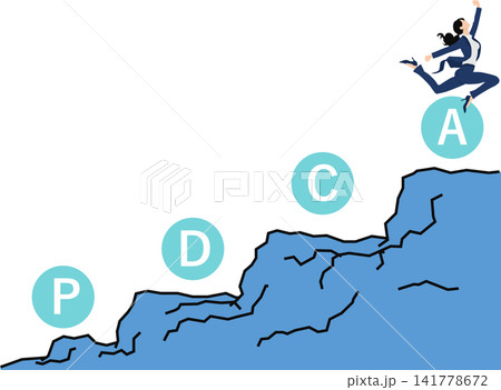 PDCAサイクルのイラスト PDCAサイクルのイラスト 141778672