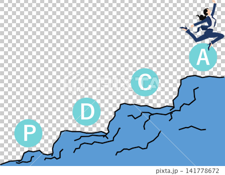 PDCAサイクルのイラスト PDCAサイクルのイラスト 141778672