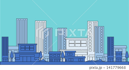 オフィス街のイラスト オフィス街のイラスト 141779668