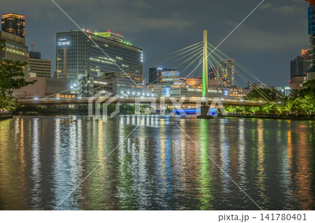 水都大阪夜景 川崎橋 大阪市 水都大阪夜景 川崎橋 大阪市 141780401