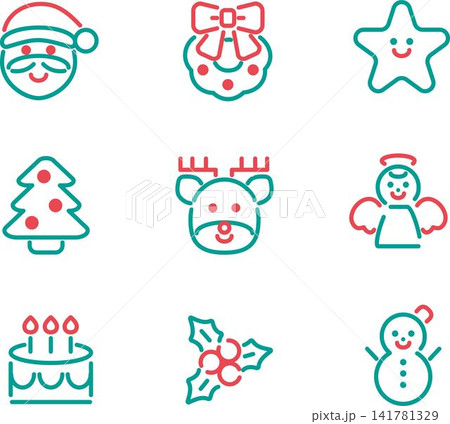 クリスマス アイコン ピクトグラム あしらい 飾り 絵文字 かわいい デザイン イラスト素材セット クリスマス アイコン ピクトグラム あしらい 飾り 絵文字 かわいい デザイン イラスト素材セット 141781329