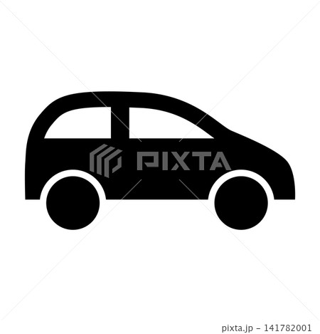 シンプルな横向きの車のベクターイラスト シンプルな横向きの車のベクターイラスト 141782001