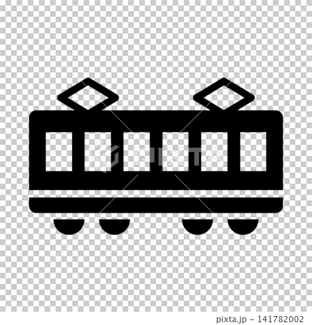 シンプルな横向きの電車のベクターイラスト シンプルな横向きの電車のベクターイラスト 141782002