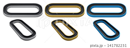 Set of Airport luggage conveyor belt from baggage claim area on white background. Set of Airport luggage conveyor belt from baggage claim area on white background. 141782231