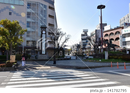 滋賀県 JR彦根駅西口前の街並み 滋賀県 JR彦根駅西口前の街並み 141782795