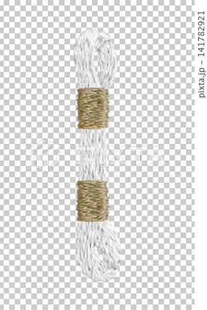 [White embroidery thread skein] Hand embroidery illustration material 141782921
